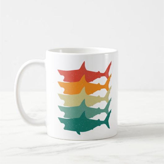 Vintager Weißer Hai Kaffeetasse (Links)