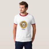 Vintager weißer/roter Wecker-T - Shirt (Vorne ganz)
