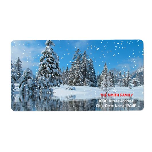 Vintager weißer Schnee Glitzer Weihnachtsfeiertag (Vorne)