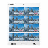 Vintager weißer Schnee Glitzer Weihnachtsfeiertag (Vorne)