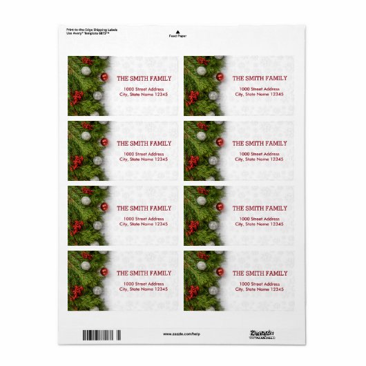 Vintager weißer Schnee Glitzer Weihnachtsfest (Vorne)