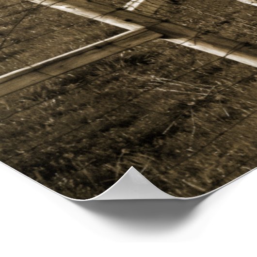 Vintager Weißer Stall Poster (Ecke)