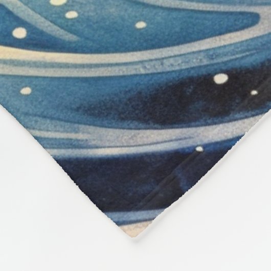 Vintager Wellengang Fleecedecke (Ecke)