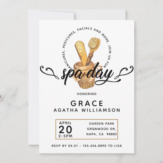 Vintager Wellness-Center Einladung (Vorderseite)