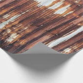 Vintager Wellpappetinus Geschenkpapier (Ecke)