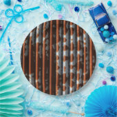 Vintager Wellzinn Pappteller (Party)