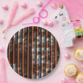 Vintager Wellzinn Pappteller (Party)