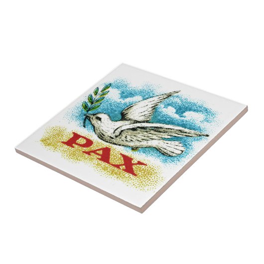 Vintager Weltfrieden Fliese (Seite)