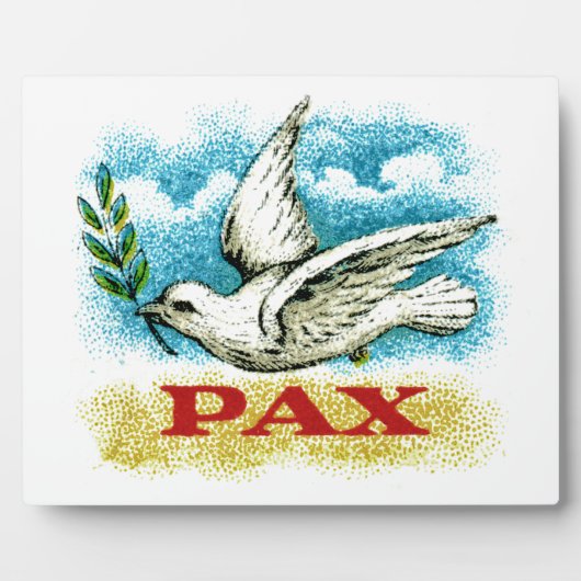 Vintager Weltfrieden Fotoplatte (Vorderseite)