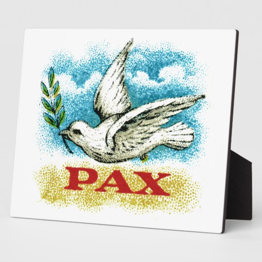 Vintager Weltfrieden Fotoplatte (Seite)