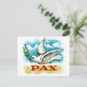 Vintager Weltfrieden Postkarte (Stehend Vorderseite)
