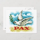 Vintager Weltfrieden Postkarte (Vorne/Hinten)