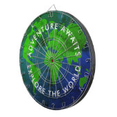 Vintager Weltkarte Erde-Globus Dartscheibe (Vorderseite rechts)