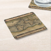 Vintager Weltkarten-Antiken-Atlas Rechteckiger Pappuntersetzer (angewinkelt)