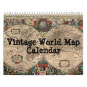 Vintager Weltkarten-Kalender Kalender (Titelbild)