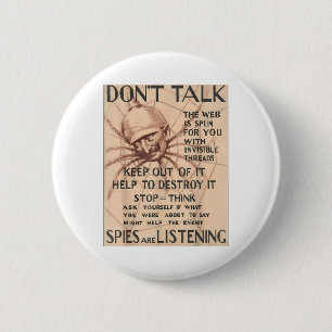 Vintager Weltkrieg 1 Poster Design Talk Spie Button