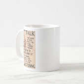 Vintager Weltkrieg 1 Poster Design Talk Spie Kaffeetasse (Vorderseite Links)