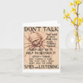 Vintager Weltkrieg 1 Poster Design Talk Spie Karte (Gelbe Blume)