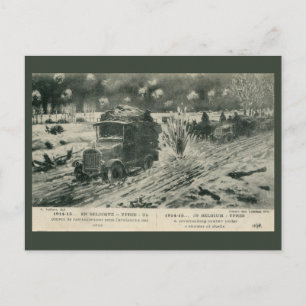 Vintager Weltkrieg in Belgien zeichnend Ypres Postkarte