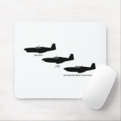 Vintager Weltkrieg-nordamerikanischer Mustang P-51 Mousepad (Mit Mouse)