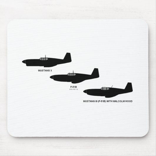 Vintager Weltkrieg-nordamerikanischer Mustang P-51 Mousepad (Vorne)