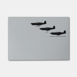 Vintager Weltkrieg-nordamerikanischer Mustang P-51 Post-it Klebezettel