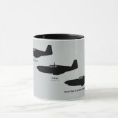 Vintager Weltkrieg-nordamerikanischer Mustang P-51 Tasse (Zentrum)