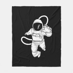 Vintager Weltraum Funny Astronaut Fleecedecke