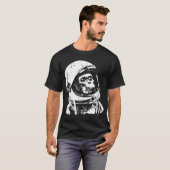 Vintager Weltraumreiseweg Astronauten Affenpullove T-Shirt (Vorne ganz)