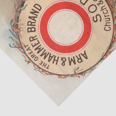 Vintager Werbeclown und Ballerina Circus Seidenpapier (Detail)