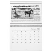 Vintager Werbungskalender in Schwarzweiss Kalender (Feb 2026)