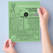 Vintager Werkstatt, Handymanwerbung Flyer (Hand)