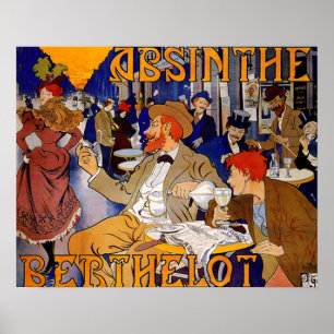 Vintager Wermut Berthelot Poster