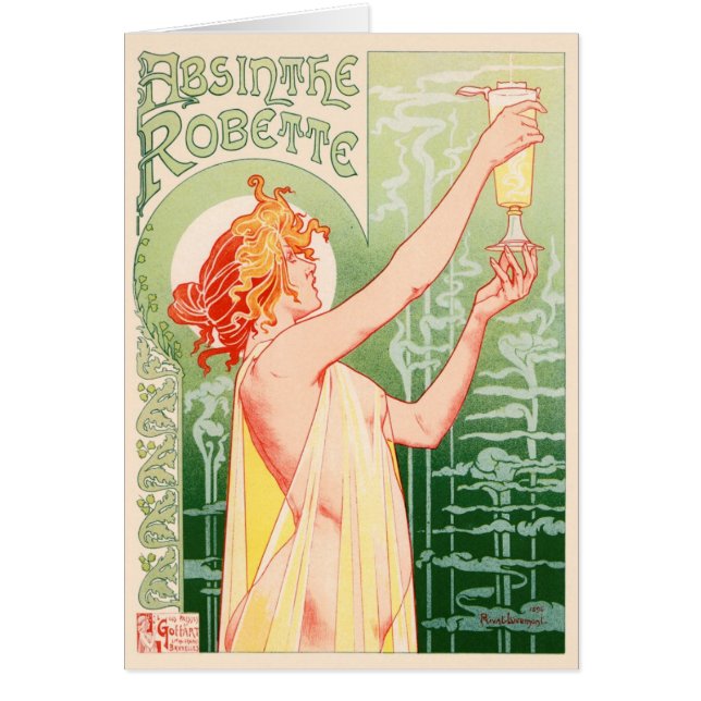 Vintager Wermut Robette durch Alphonse Mucha (Vorne)