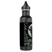 Vintager Werwolf vor dem Vollmond Edelstahlflasche (Links)