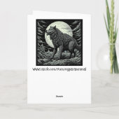 Vintager Werwolf vor dem Vollmond Karte (Rückseite)