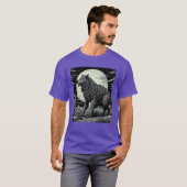 Vintager Werwolf vor dem Vollmond T-Shirt (Vorne ganz)