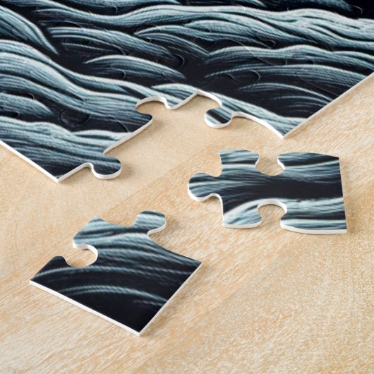 Vintager Werwolf wächst auf Vollmondnacht Puzzle (Seite)