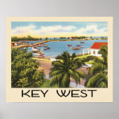 Vintager West Florida Hafen Poster (Vorne)