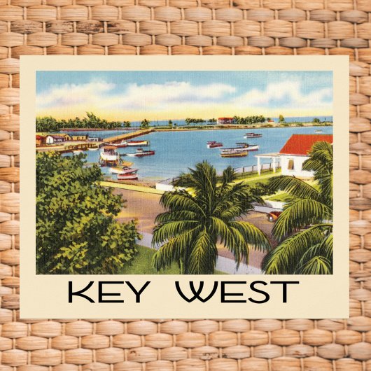 Vintager West Florida Hafen Poster