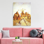 Vintager Westen, Wächter Krieg oder Frieden durch Leinwanddruck (Insitu (Wohnzimmer))