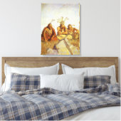 Vintager Westen, Wächter Krieg oder Frieden durch Leinwanddruck (Insitu (Schlafzimmer))