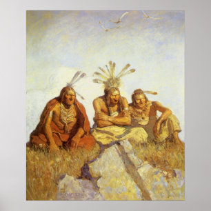 Vintager Westen, Wächter Krieg oder Frieden durch  Poster