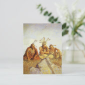 Vintager Westen, Wächter Krieg oder Frieden durch  Postkarte (Stehend Vorderseite)