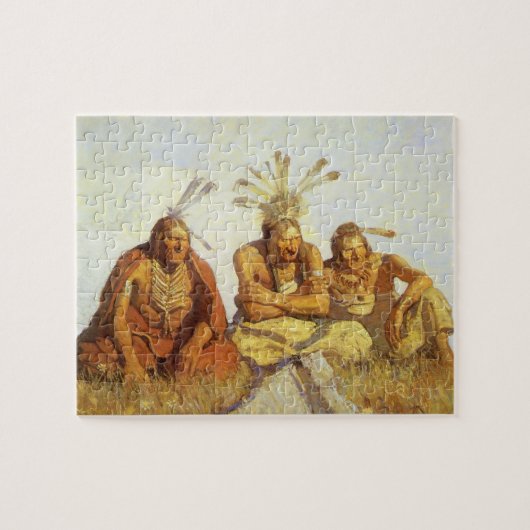 Vintager Westen, Wächter Krieg oder Frieden durch  Puzzle (Horizontal)