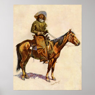 Vintager Western, An Arizona Cowboy von Remington Poster