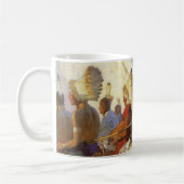 Vintager Western Art, Party des Indischen Krieges  Kaffeetasse (Links)