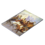 Vintager Western Art, Party des Indischen Krieges  Notizblock (Linke Seite)