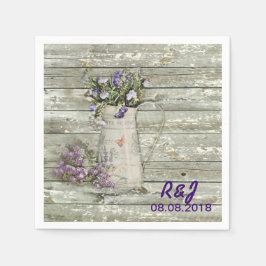 Vintager Western Blütenholz Serviette