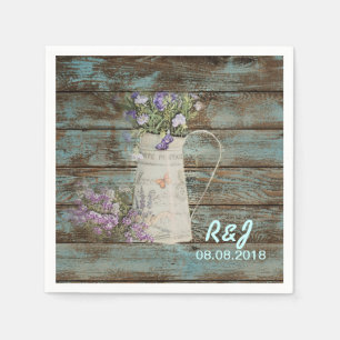 Vintager Western Blütenholz Serviette